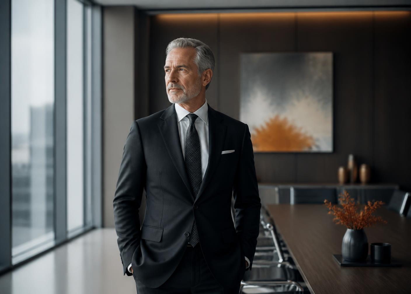 Senior executive in a boardroom